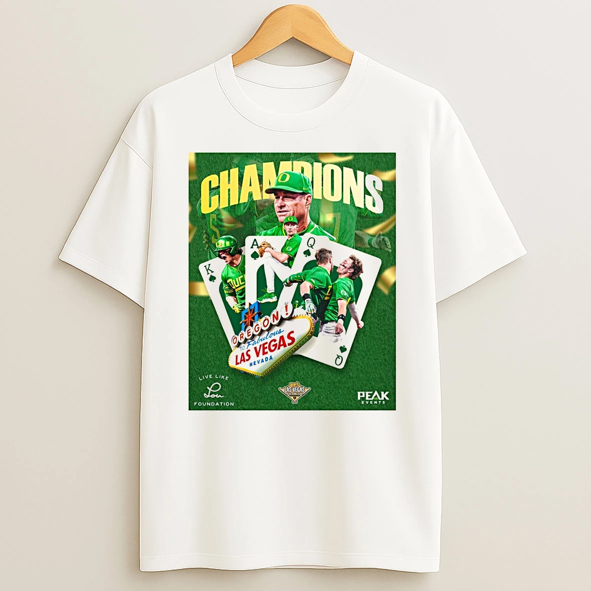 Oregon Ducks To Fabulous Las Vegas Nevada 2026 Live Like Lou Las Vegas Classic Champions Shirts
