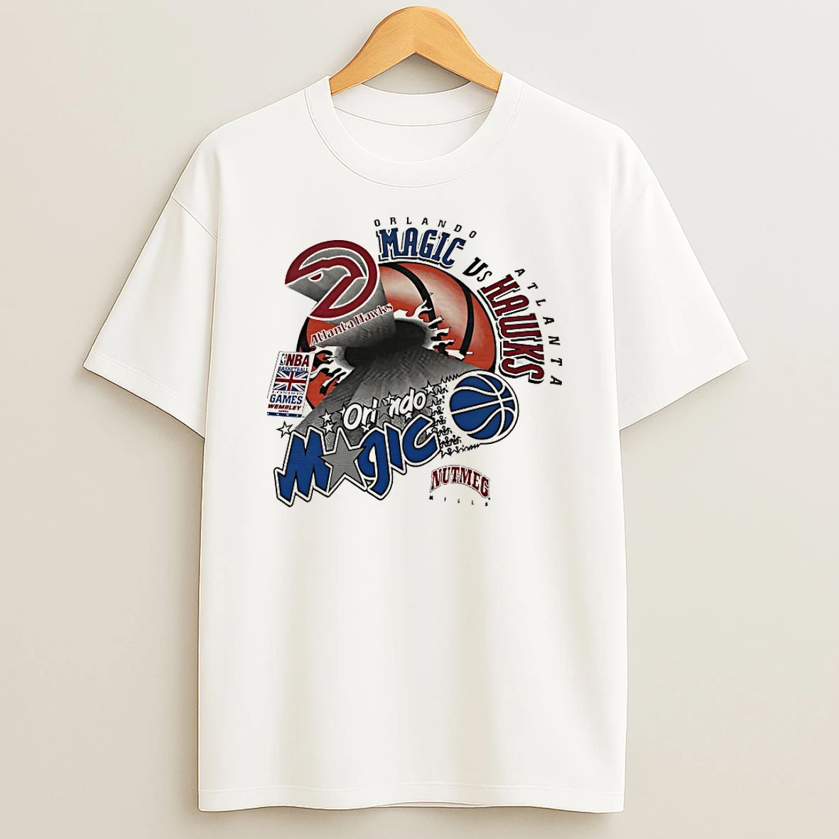 Orlando Magic Vs Atlanta Hawks Nba London 1993 Vintage Shirts