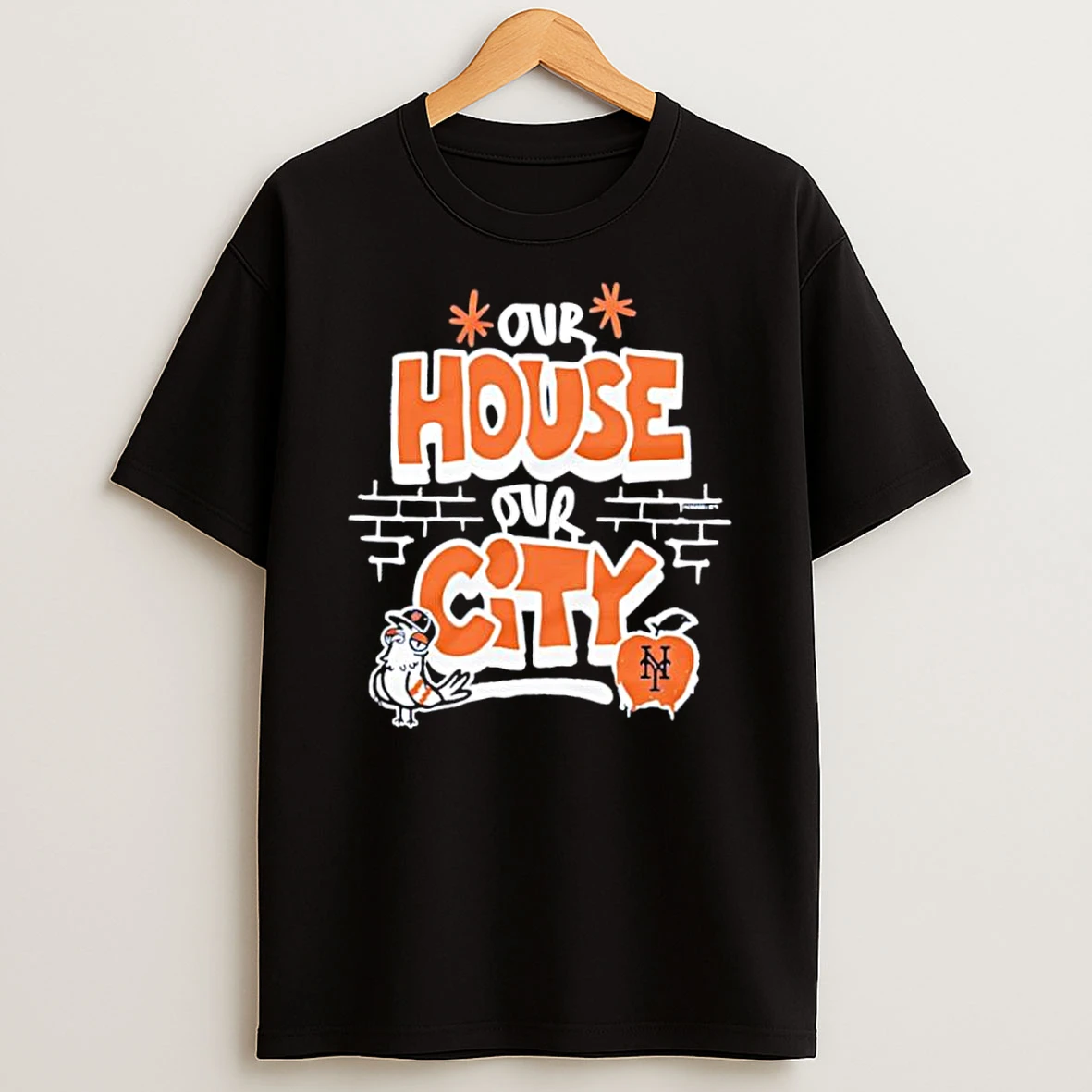 Our House Our City New York Mets Pigeon Apple Shirts