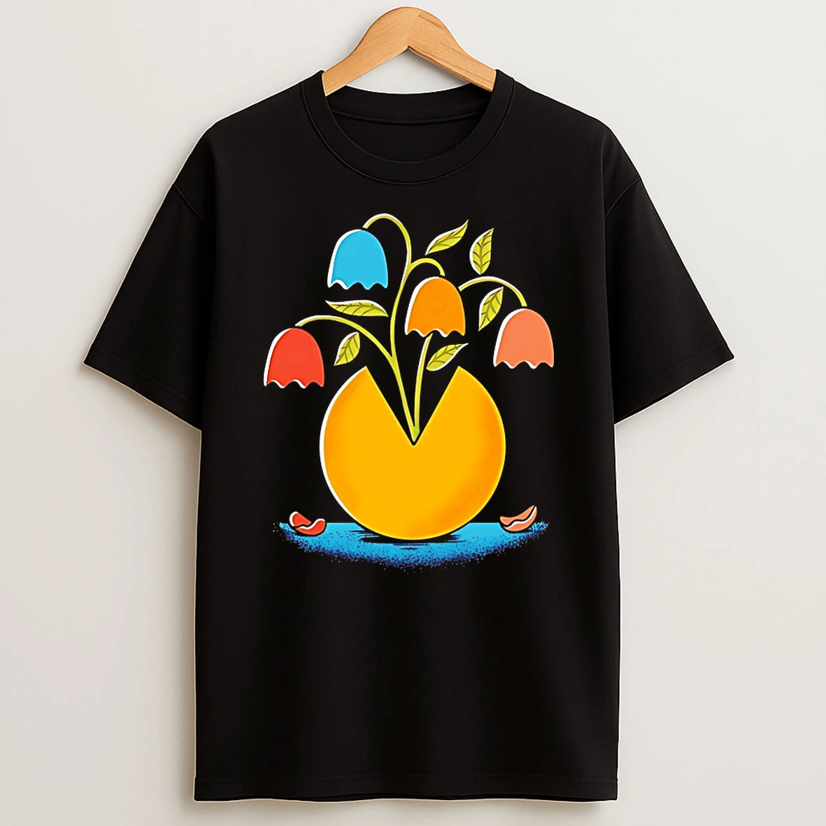 Pac Man And The Ghosts Arcade Flowers Retro Shirts