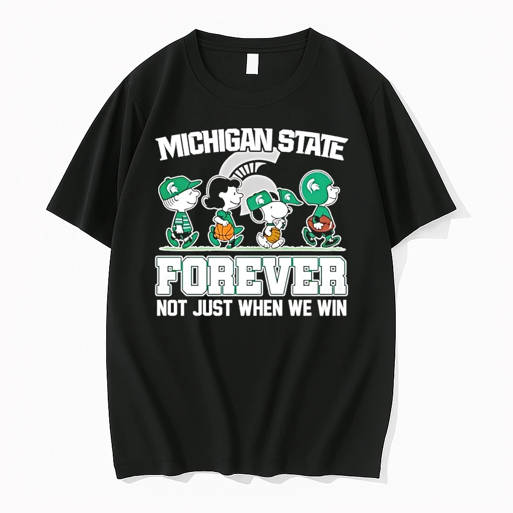 Peanuts Characters Michigan State Spartans Forever Not Just When We Win 2026 Shirts
