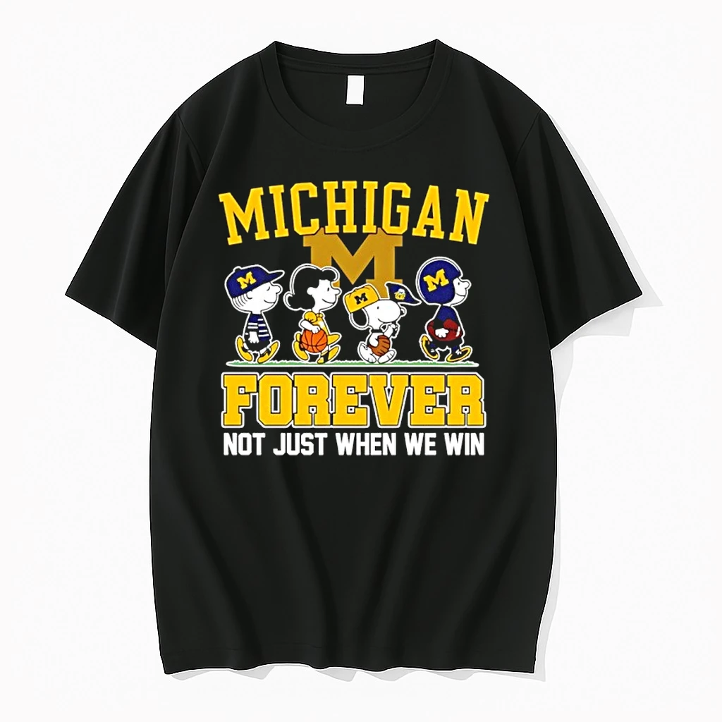 Peanuts Characters Michigan Wolverines Forever Not Just When We Win Shirts