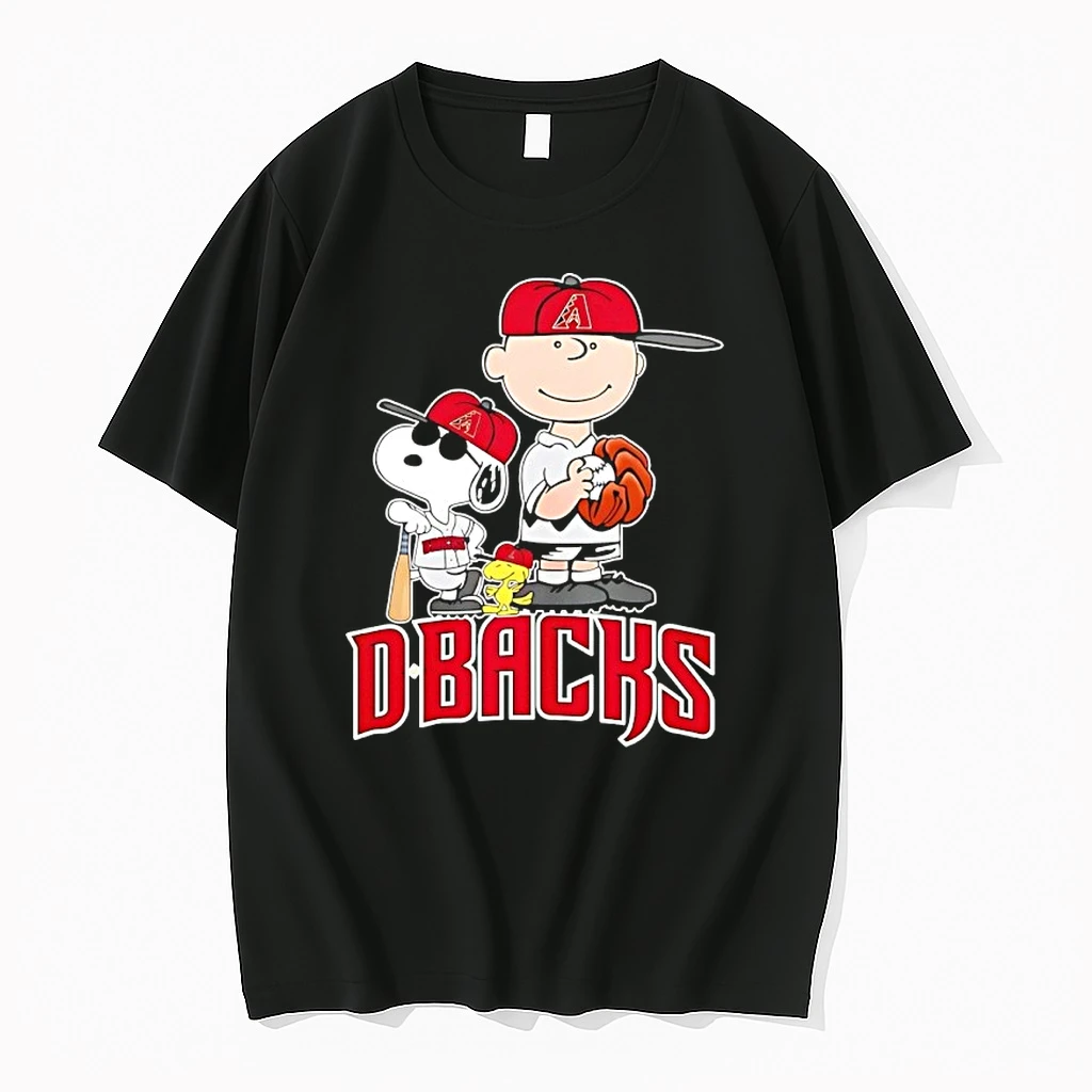 Peanuts Characters X Arizona Diamondbacks Baseball Mlb 2026 Cartoon Shirts