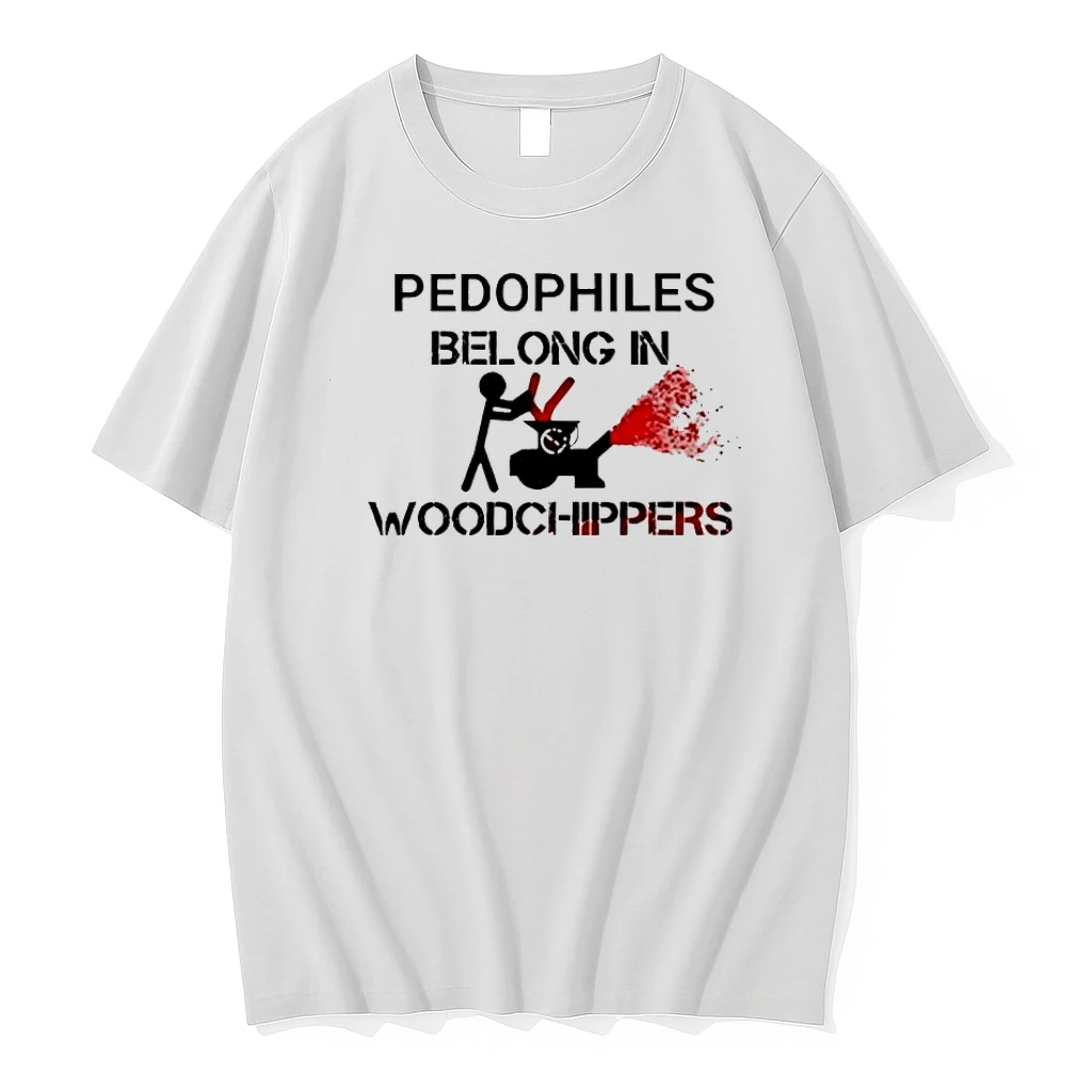 Pedophiles Belong In Woodchippers Stick Figure Graphic Shirts