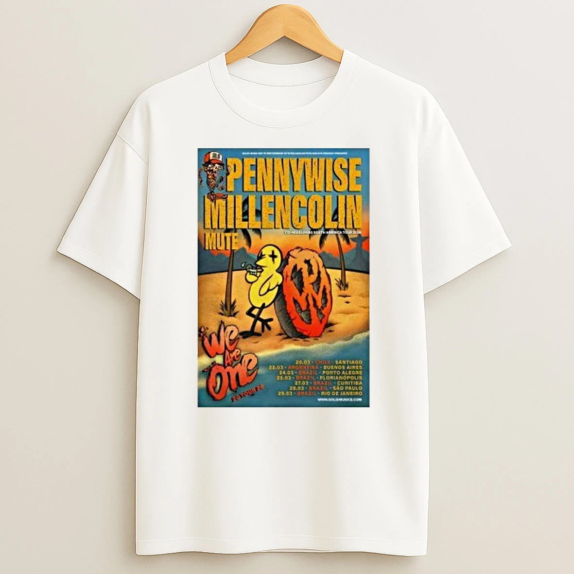 Pennywise Millencolin Mute Tour Mar 2026 Print Shirts