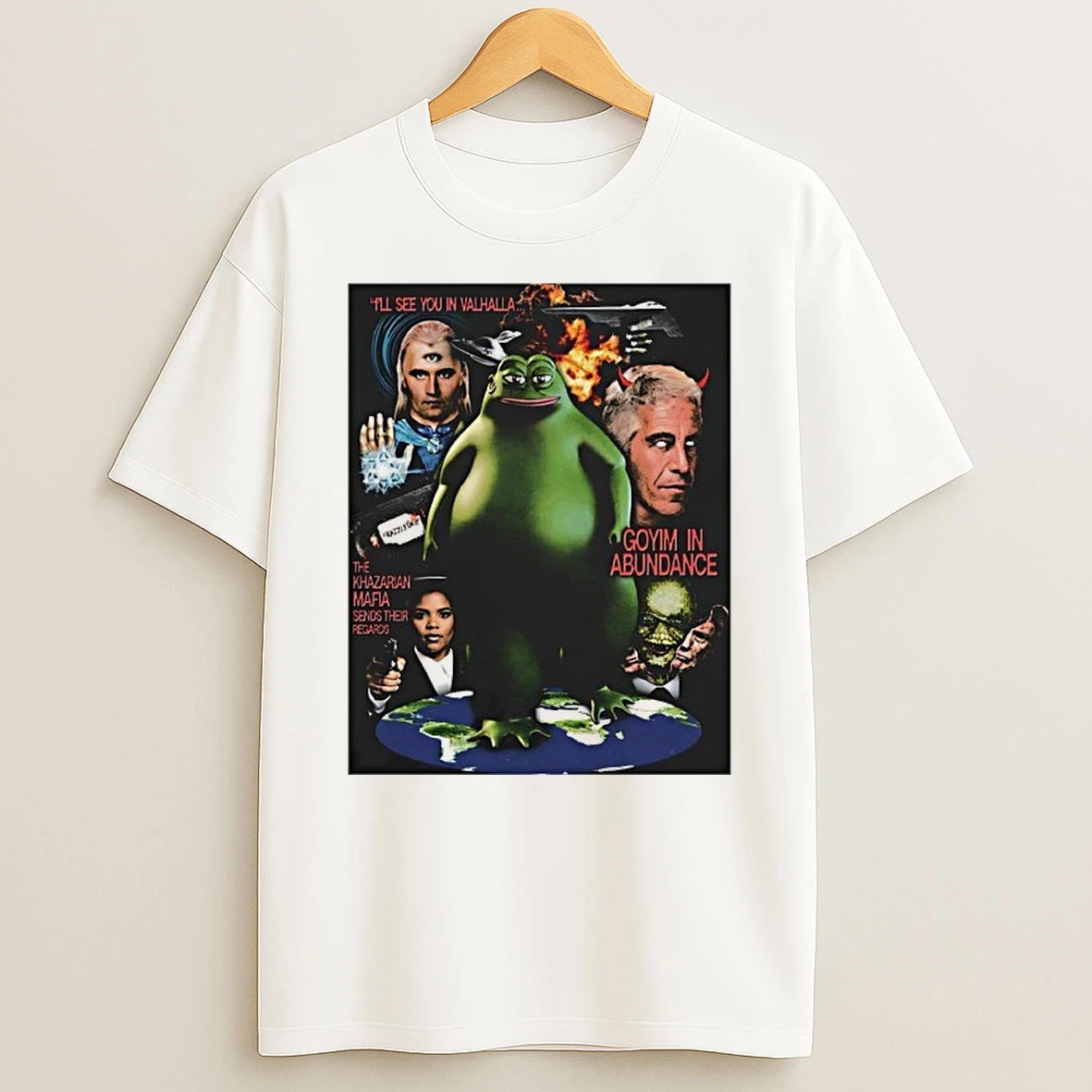 Pepe The Frog Vril Agartha Jeffrey Epstein Retro Shirts