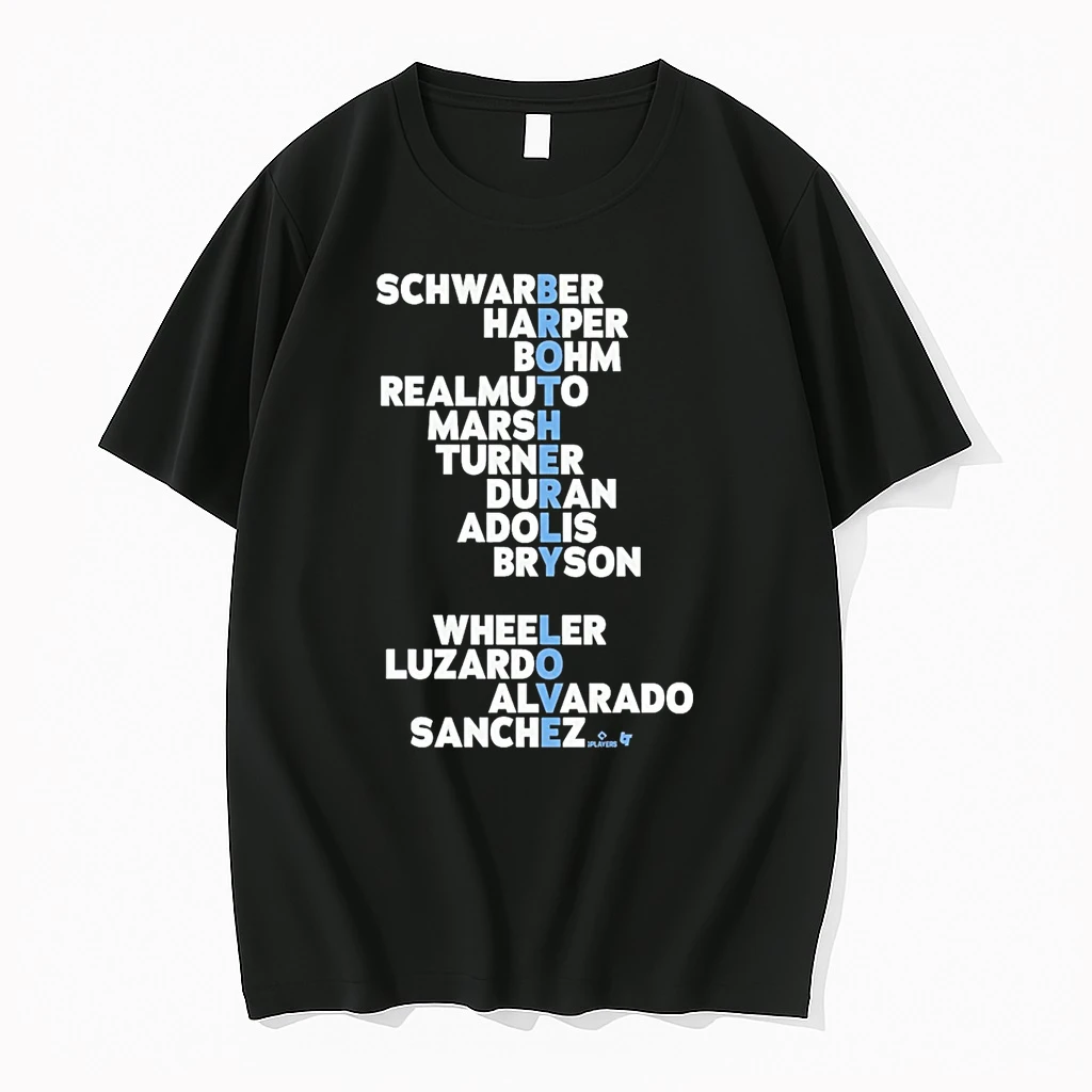 Philadelphia Baseball Brotherly Love Names 2026 Schwarber Harper Bohm Realmuto Marsh Turner Shirts