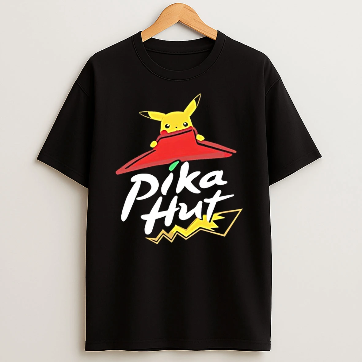 Pika Hut Pikachu Pizza Hut Parody Logo Shirts