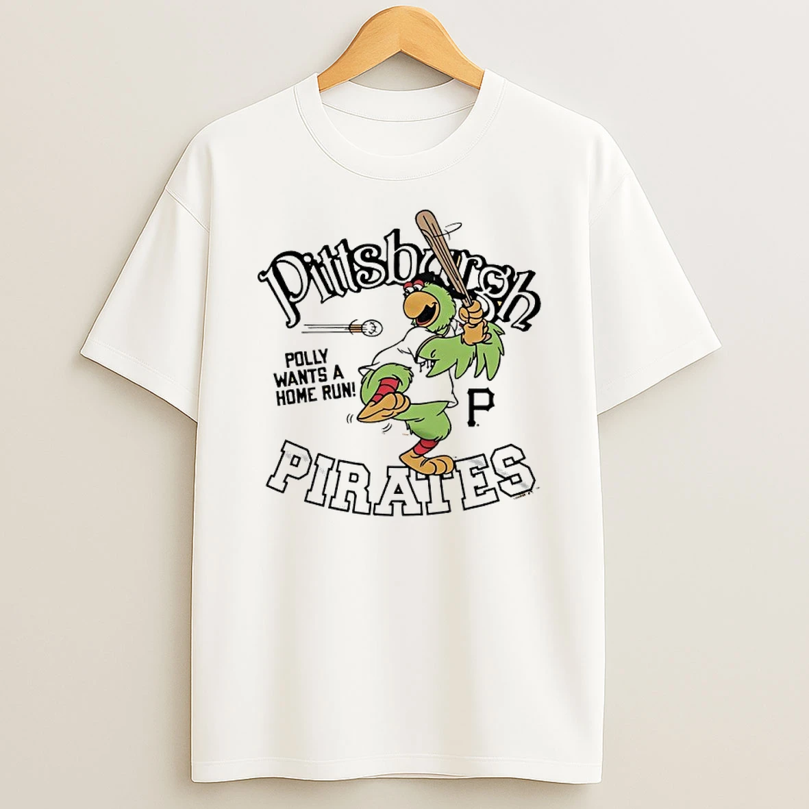 Pittsburgh Pirates Polly Wants A Home Run Pirate Parrot Mascot Shirts