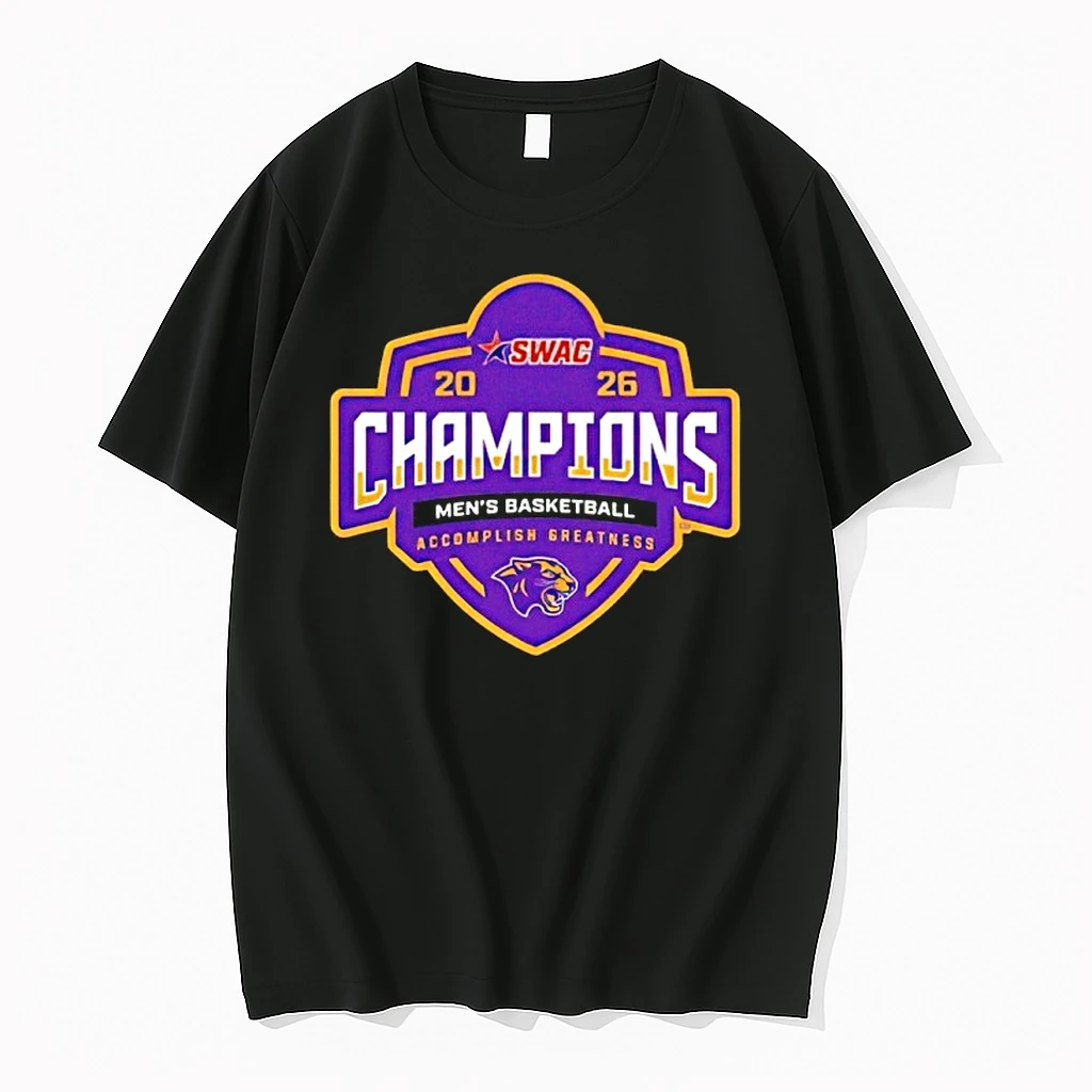 Prairie View Am Basketball Swac 2026 Champions Mens Basketball Accomplish Greatness Shirts