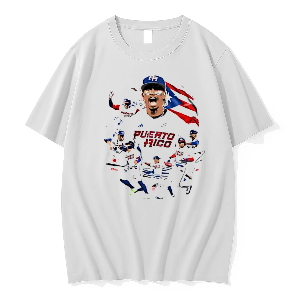 Puerto Rico Baseball Players Team Flag Graphic Shirts