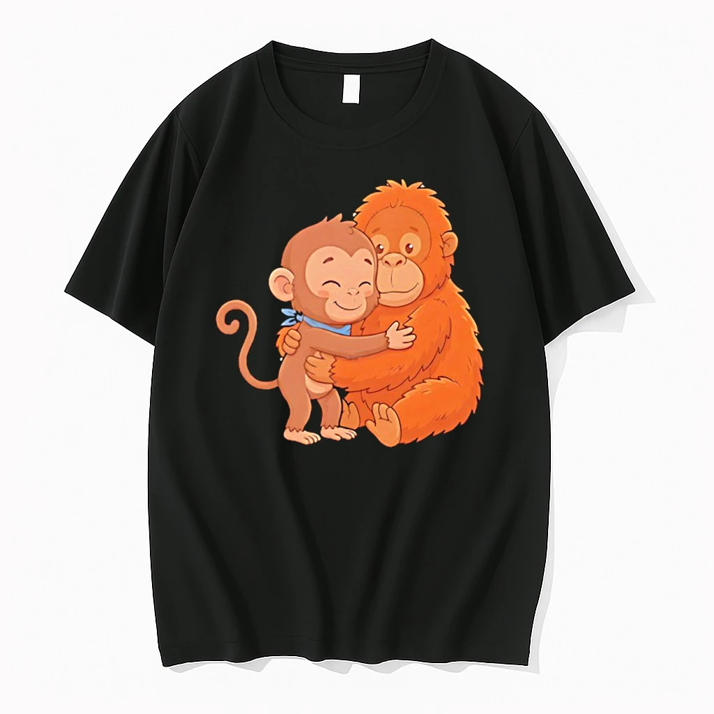 Punch Monkey Hugging His Stuffed Orangutan Shirts