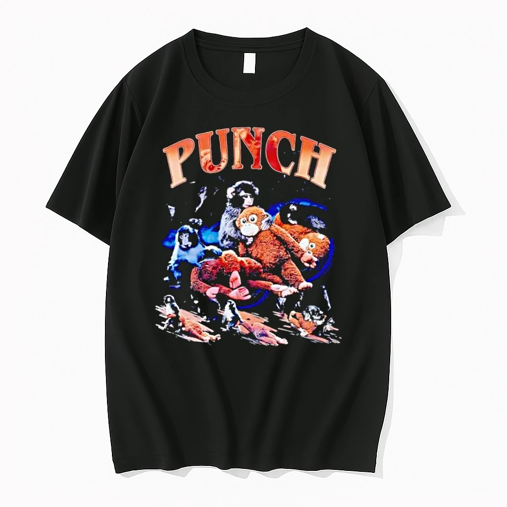 Punch Monkey Stuffed Animals Collage Art Graphic Shirts