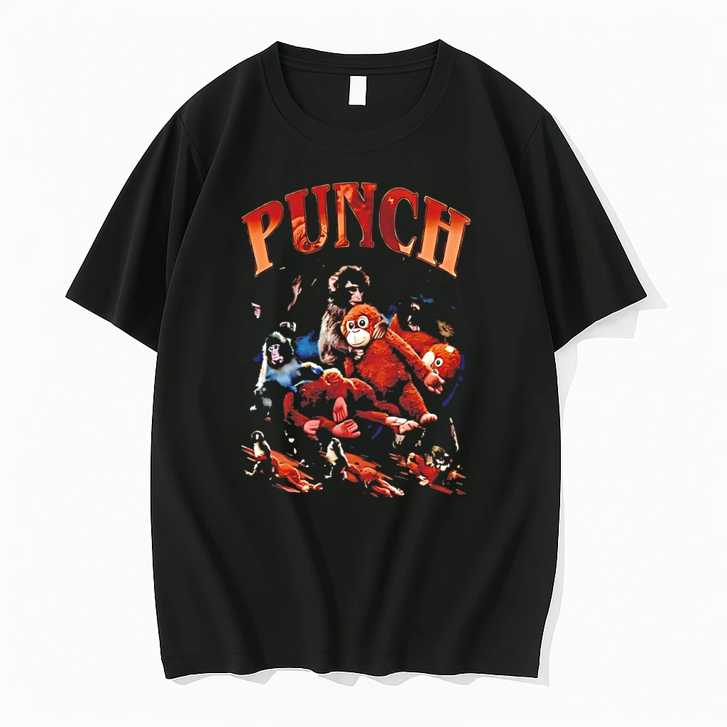 Punch Kun Monkey Meme Graphic Shirts