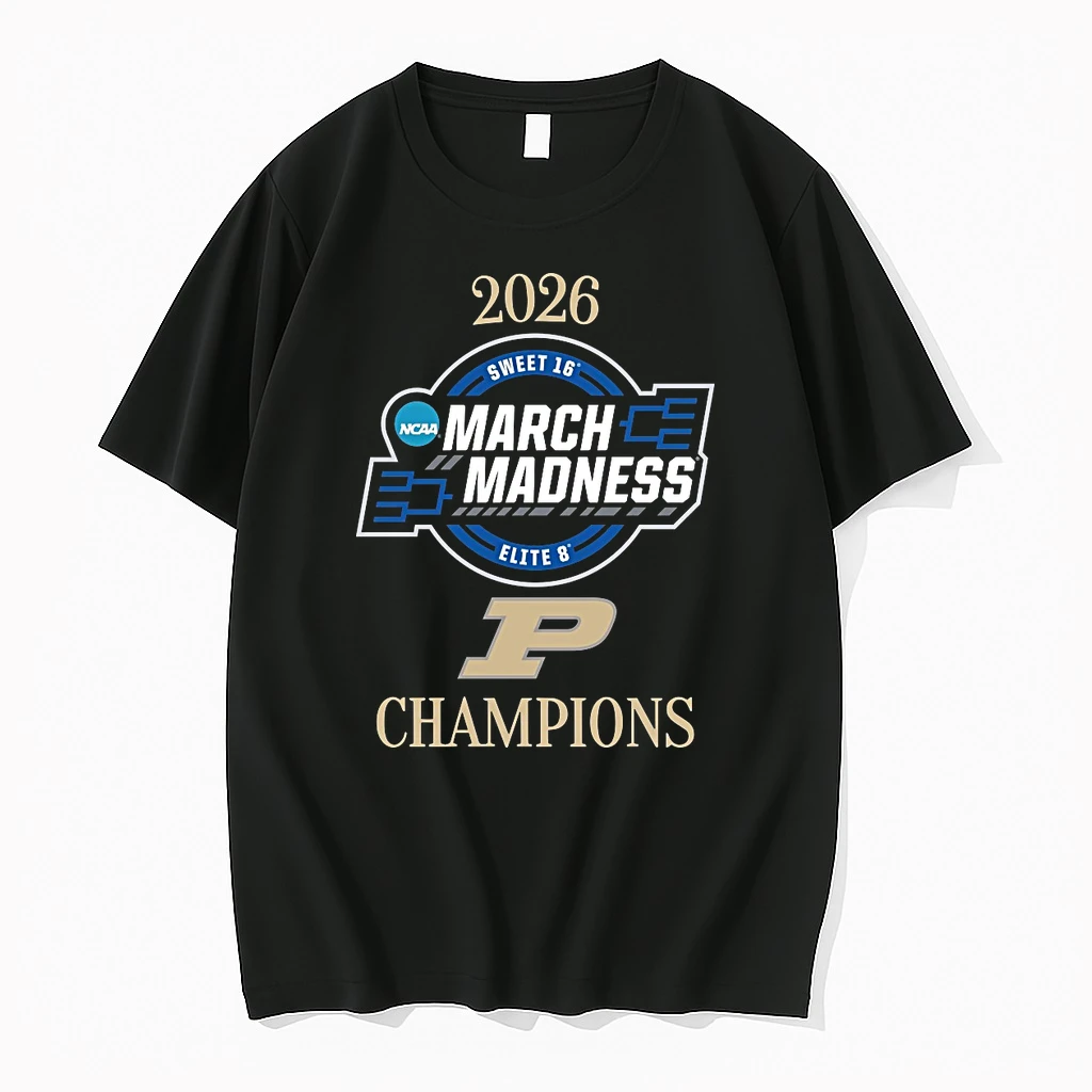 Purdue Boilermakers 2026 Ncaa March Madness Sweet 16 Elite 8 Champions Logo Shirts