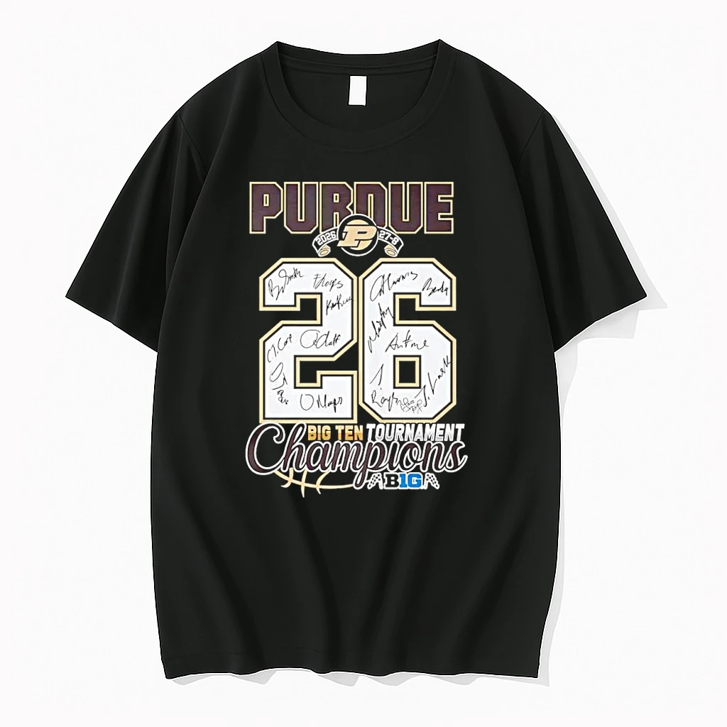Purdue Boilermakers Ncaa Mens Basketball Big Ten Tournament Champions 2026 Signature Shirts