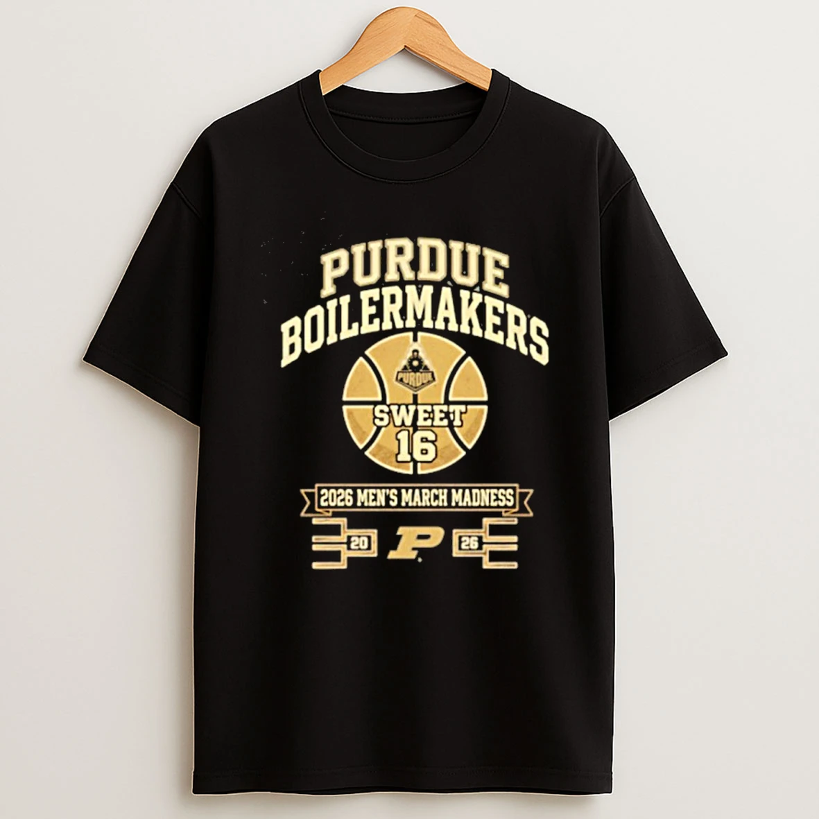 Purdue Boilermakers Sweet 16 2026 Mens March Madness Logo Shirts