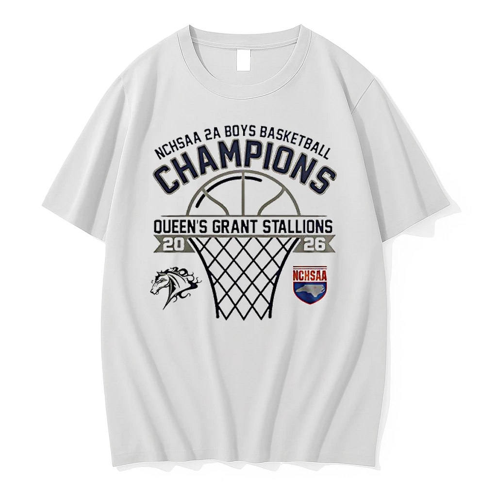 Queens Grant Stallions Nchsaa 2a Boys Basketball Champions Shirts