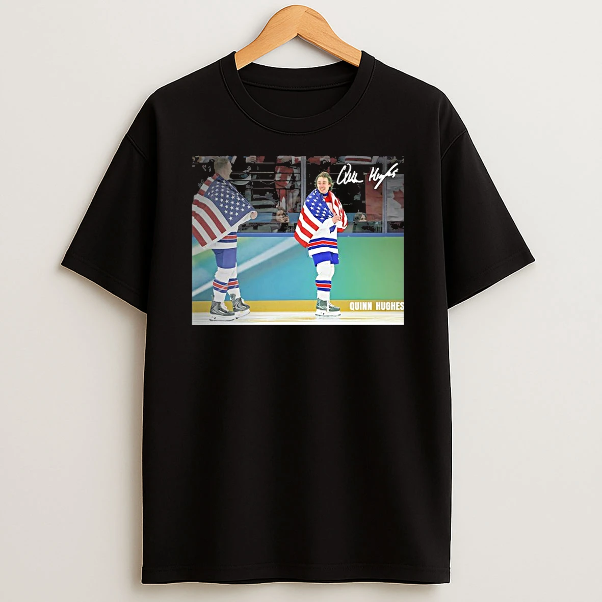 Quinn Hughes Team Usa 2026 Winter Olympics Gold Medal Autographed Shirts