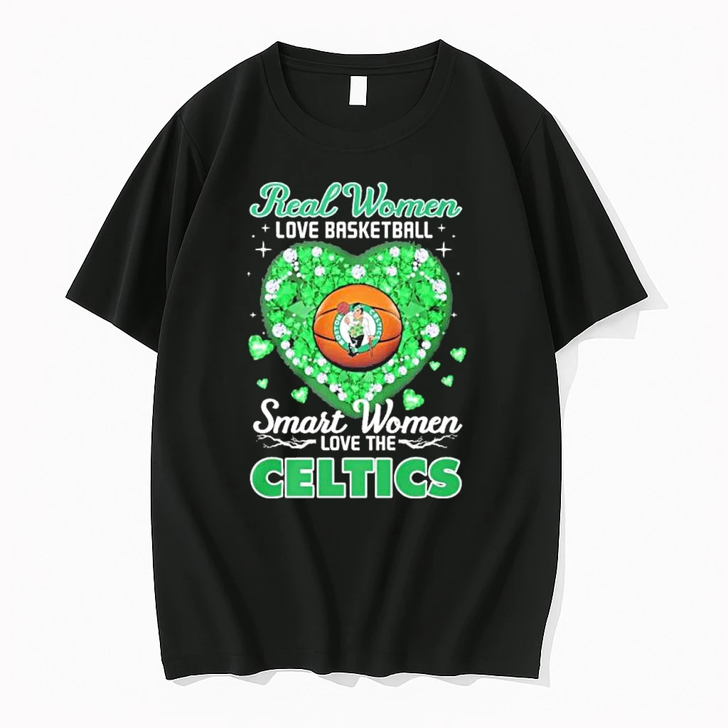 Real Women Love Basketball Smart Women Love The Boston Celtics Patricks Day Shirts
