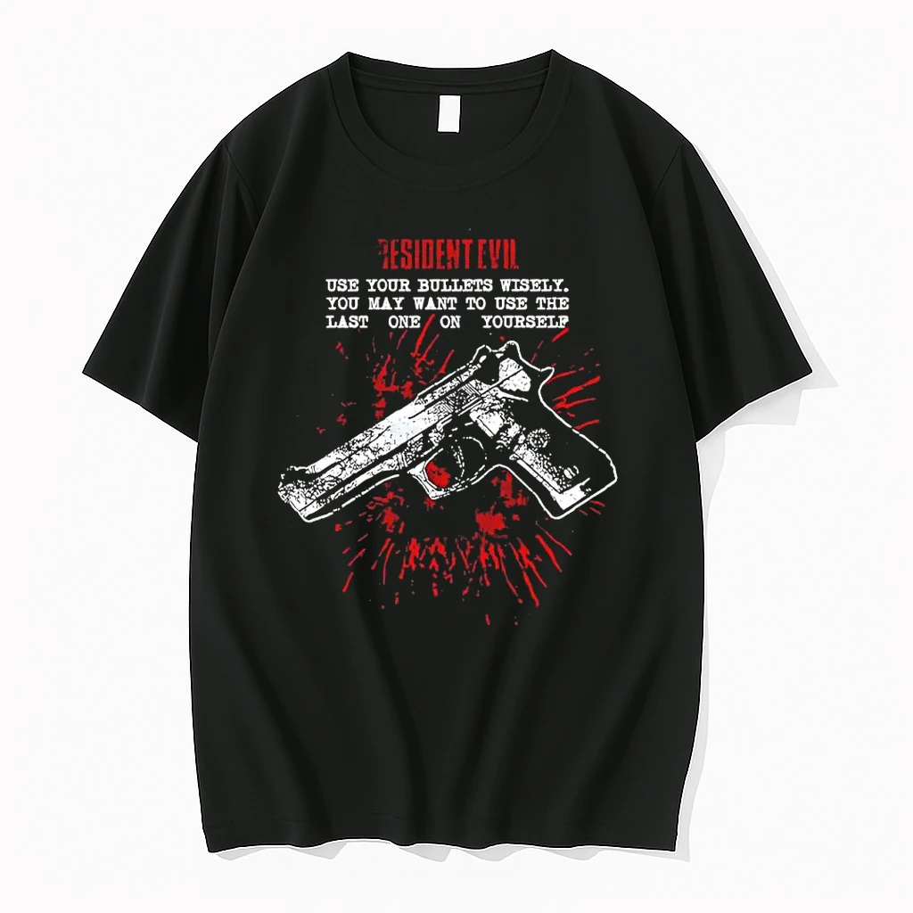 Resident Evil Use Your Bullets Wisely You May Want To Use The Last One On Yourself Gun Shirts