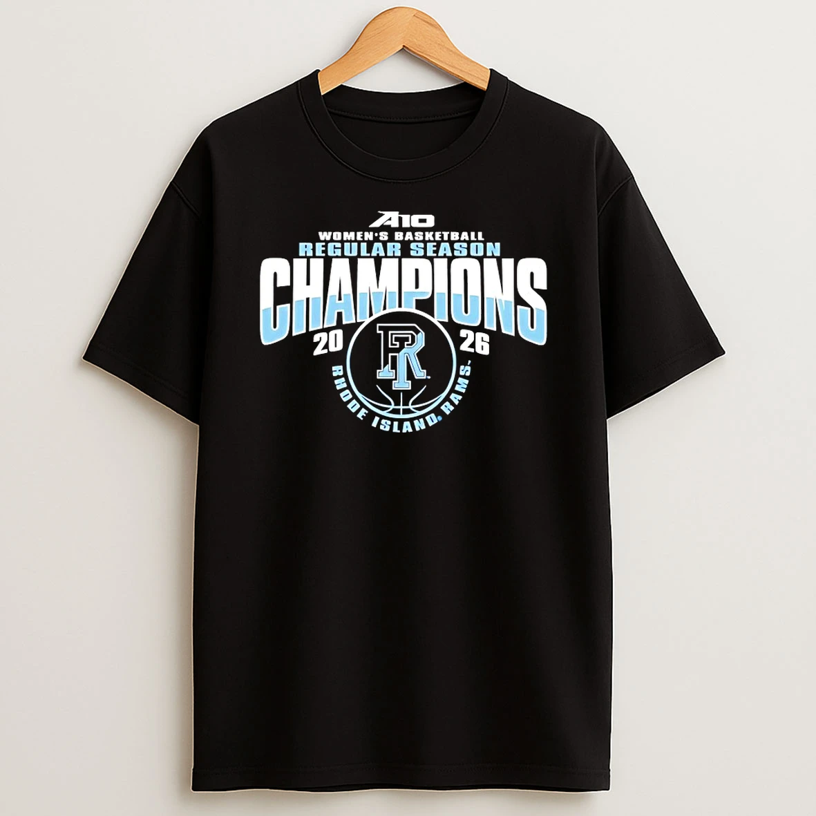 Rhode Island Rams A10 Womens Basketball Regular Season Champions 2026 Shirts