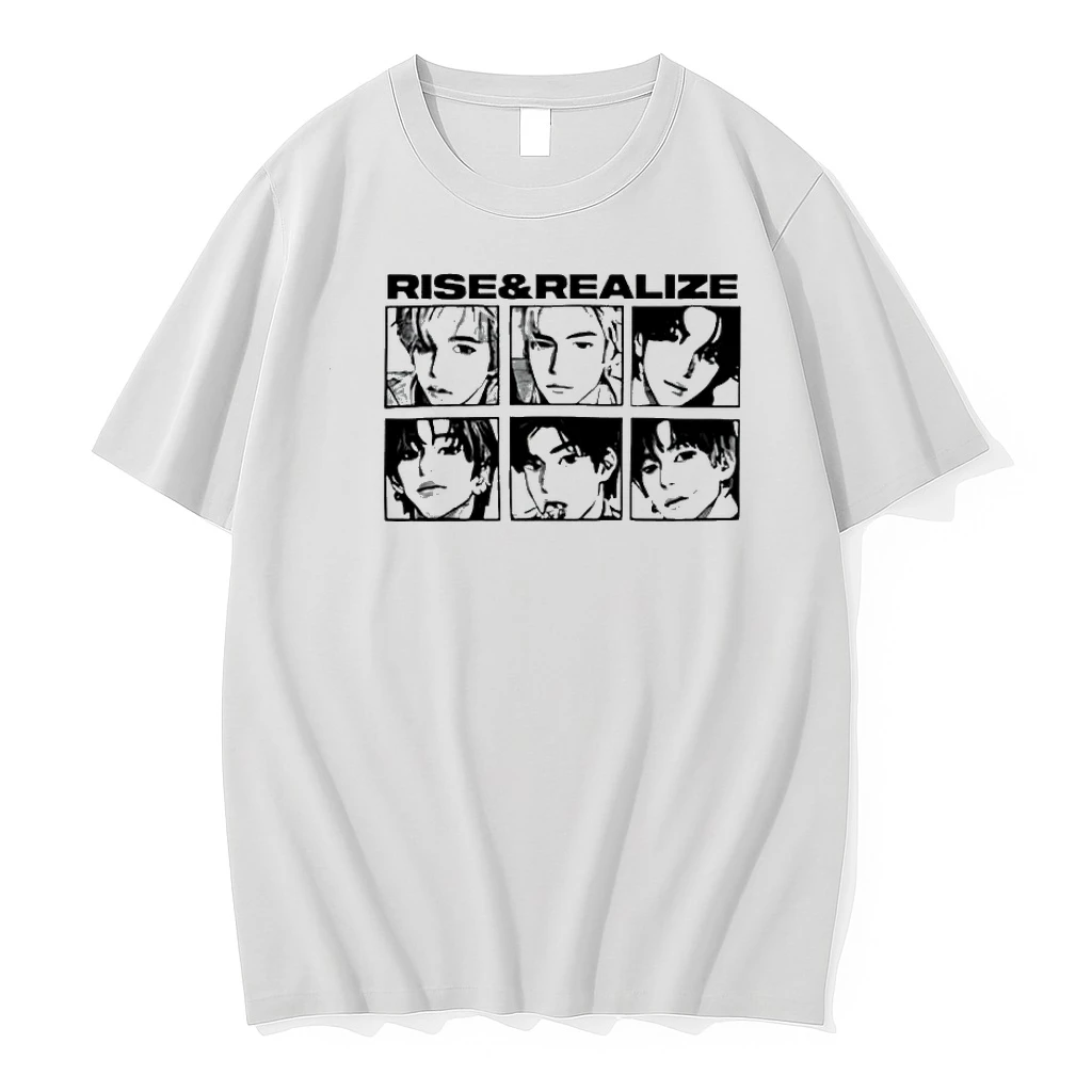 Rise Realize Boy Band Six Member Face Portraits Shirts