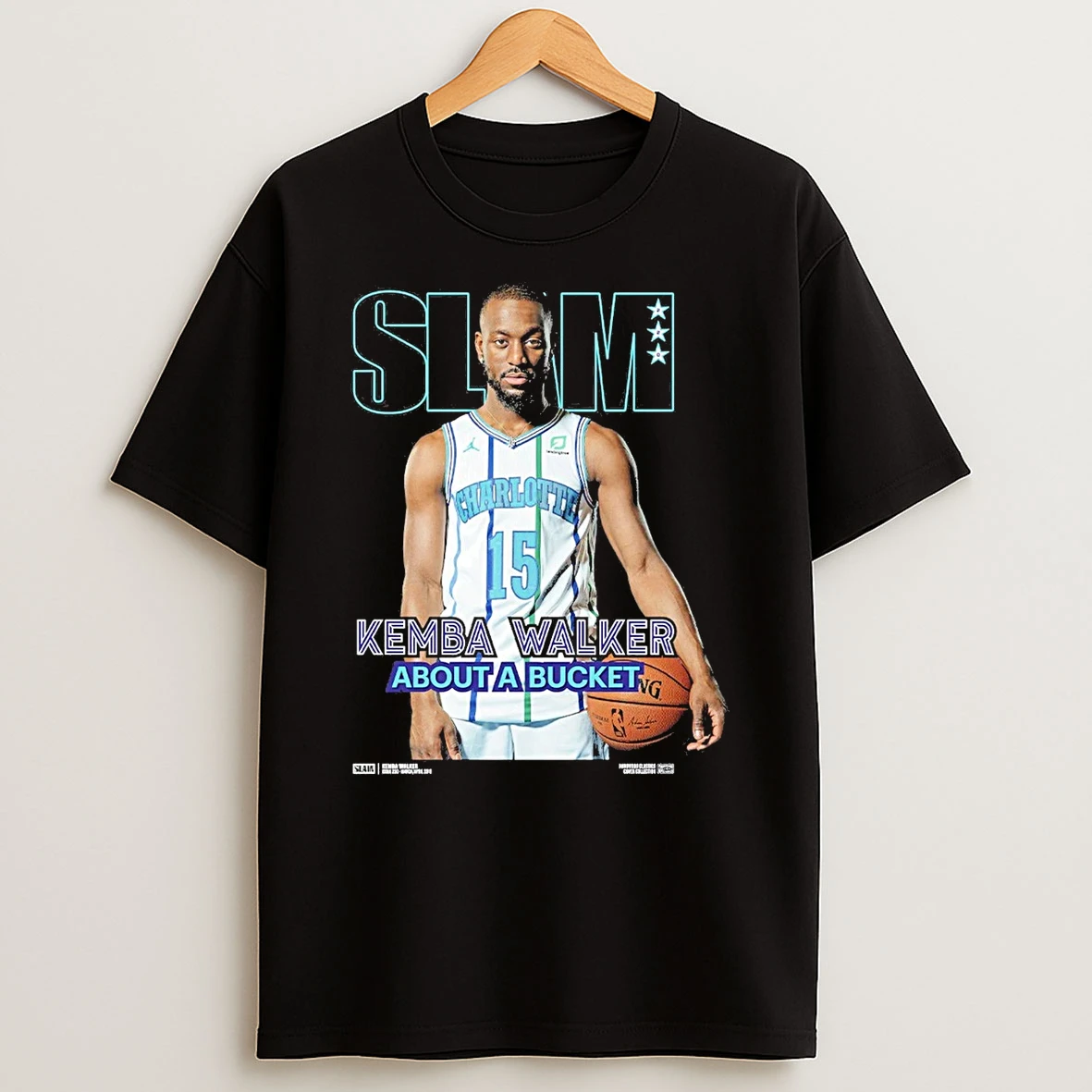 Slam Kemba Walker About A Bucket Charlotte Hornets Basketball Shirts