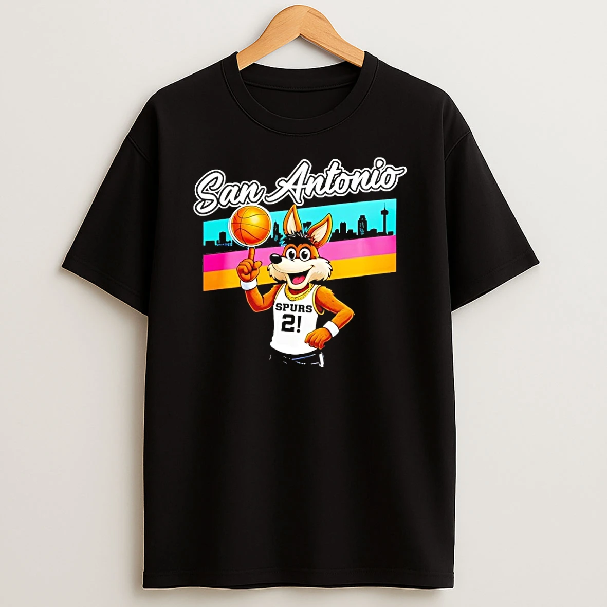 San Antonio Retro Coyote Spurs Basketball Shirts