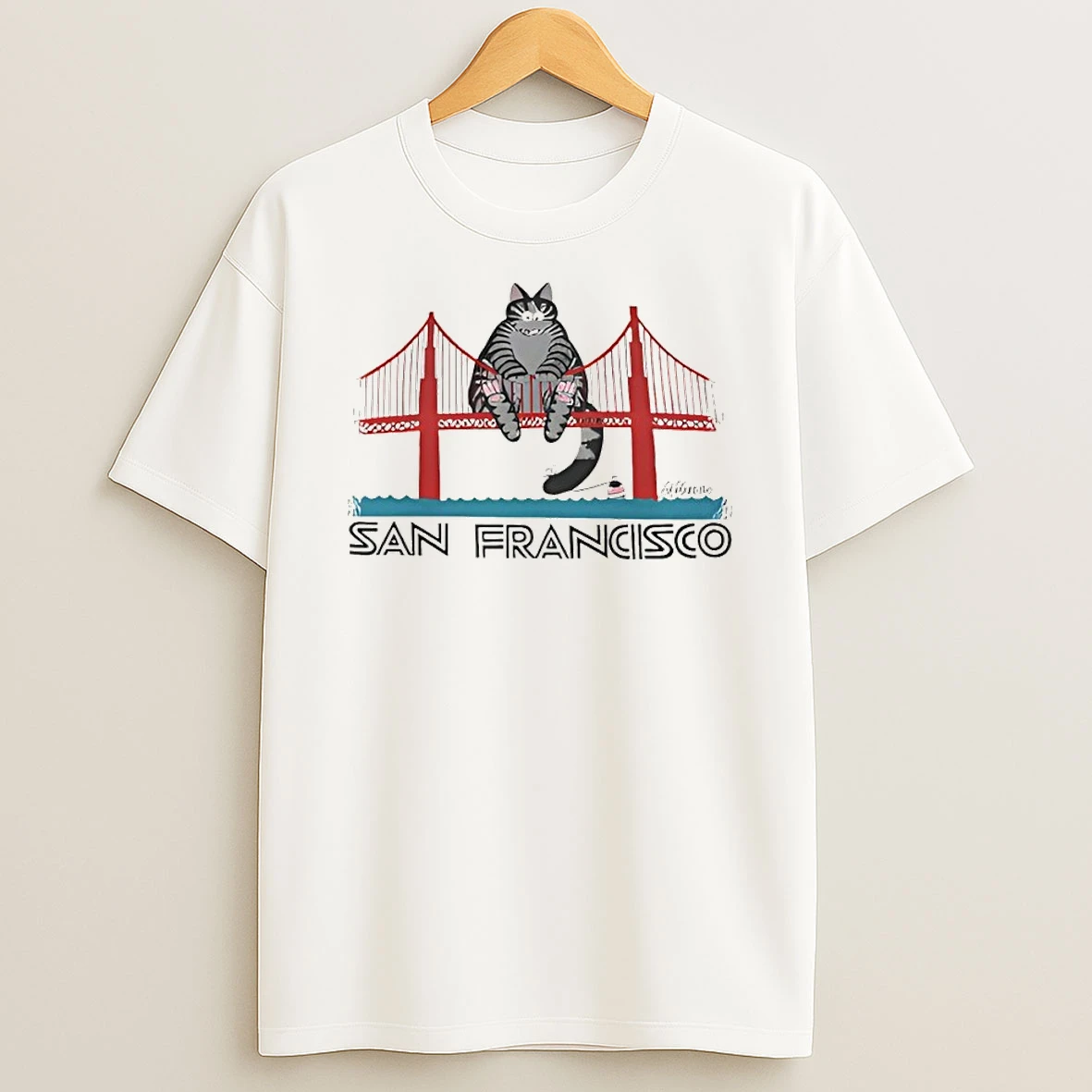 San Francisco Bridge Cat Shirts