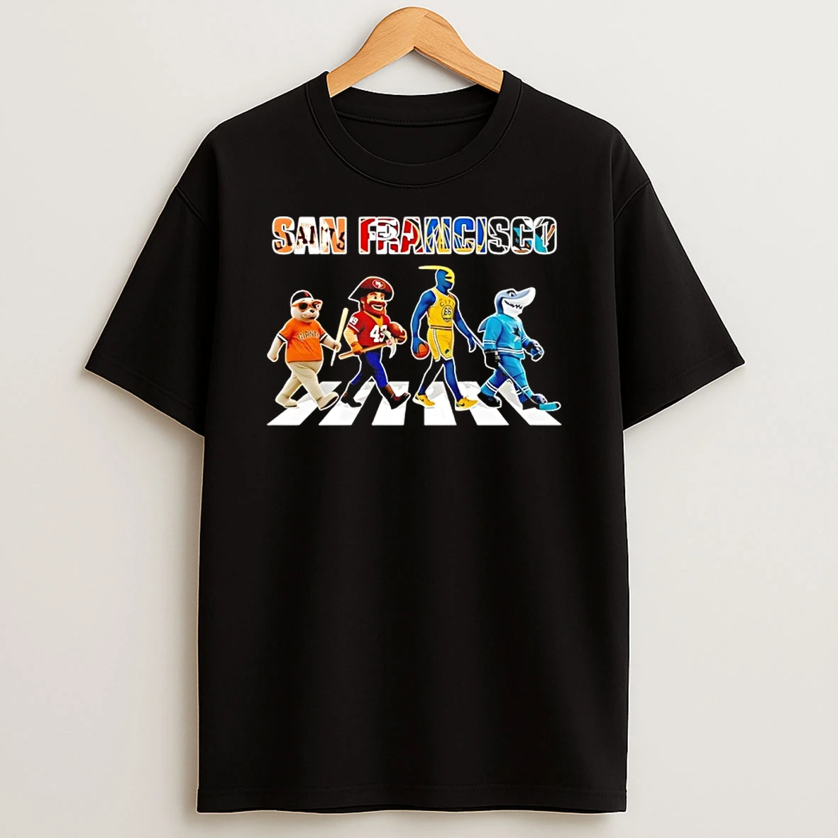 San Francisco Sports Team Mascots Abbey Road 2026 Shirts