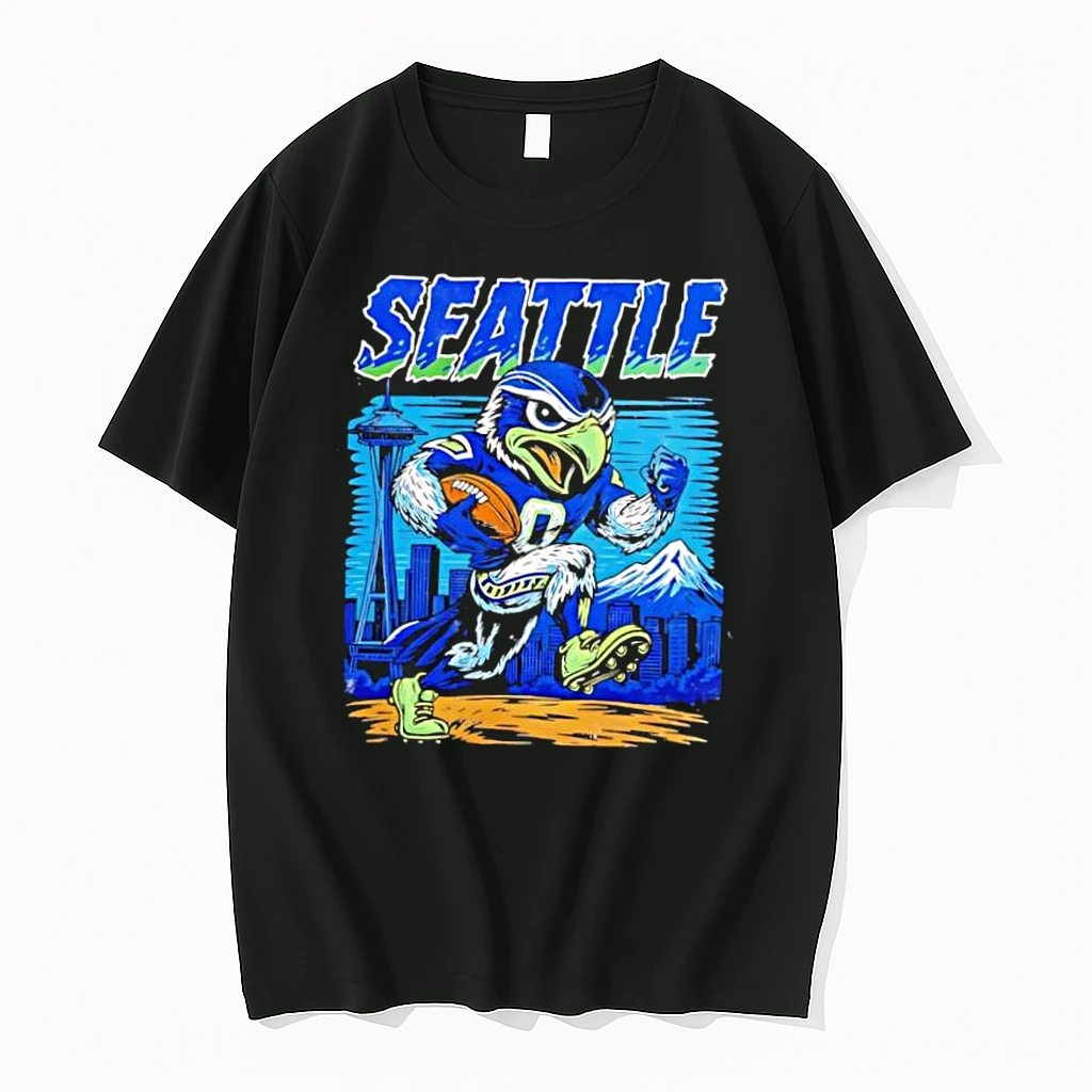 Seattle Seahawks Mascot Blitz Space Needle Mount Rainier Shirts