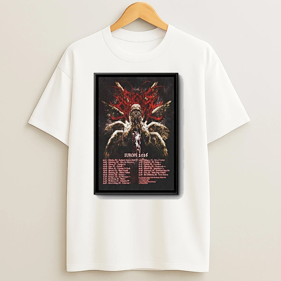 Signs Of The Swarm Europe 2026 Tour Shirts