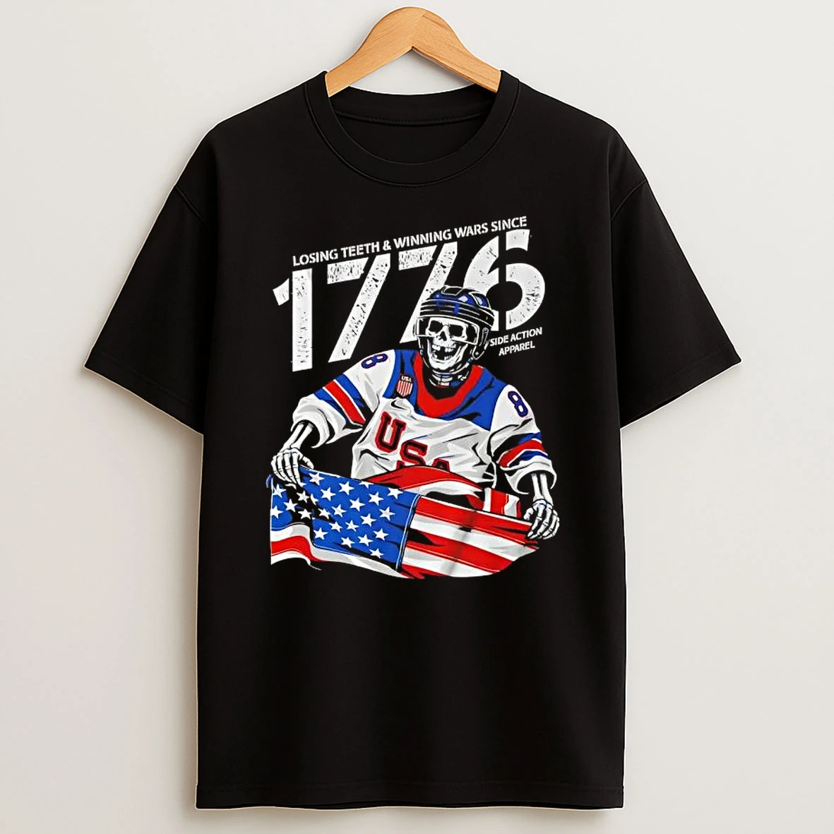 Skeleton Usa Team Hockey Losing Teeth And Winning Wars Since 1776 Shirts