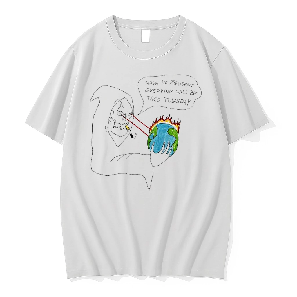Skeleton Smoking When Im President Everyday Will Be Taco Tuesday Art Shirts