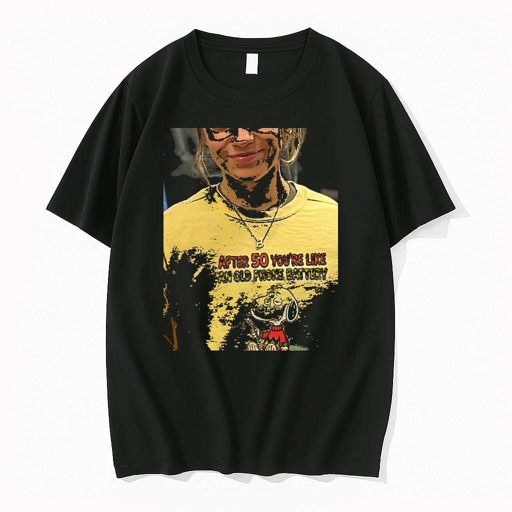 Snoopy After 50 Youre Like An Old Phone Battery Charge All Night Shirts