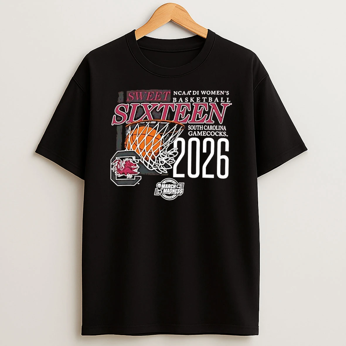 South Carolina Gamecocks Ncaa D1 Womens Basketball Sweet Sixteen 2026 March Madness Shirts