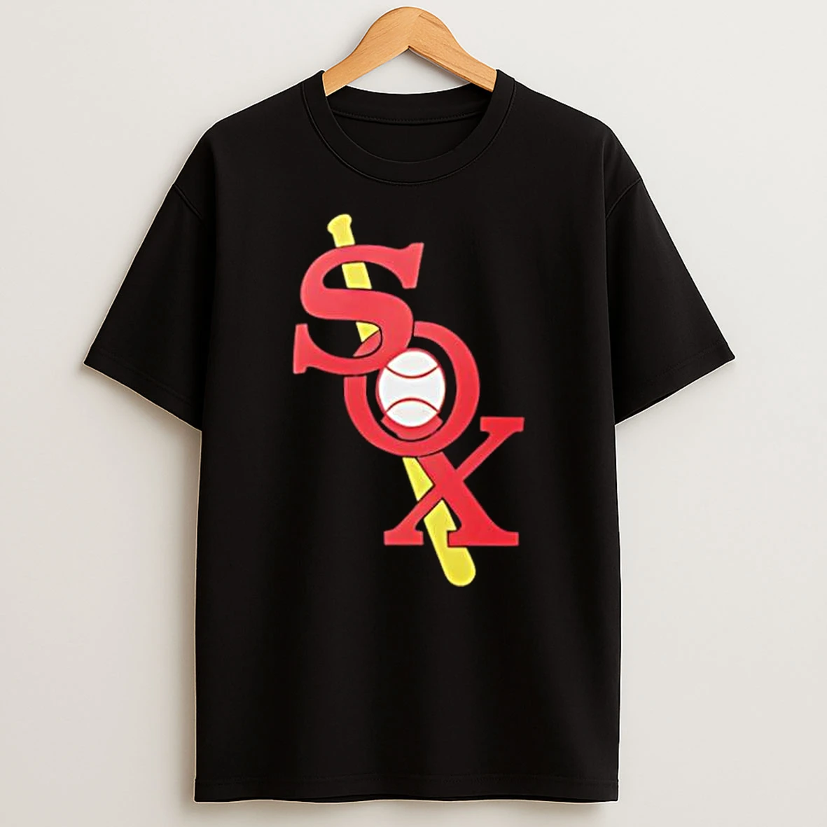 Sox Baseball Bat And Ball Classic Sports Team Logo Shirts
