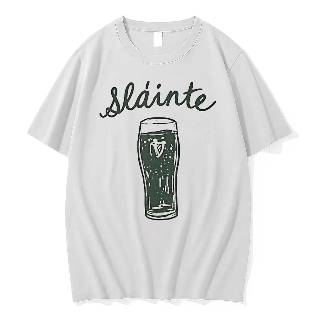 St Patricks Day Slainte Beer Glass Shirts