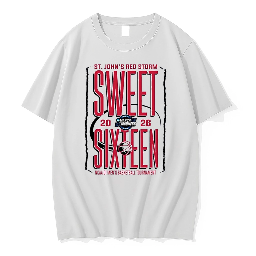 St Johns Red Storm Sweet Sixteen 2026 Ncaa Di Mens Basketball Tournament Shirts