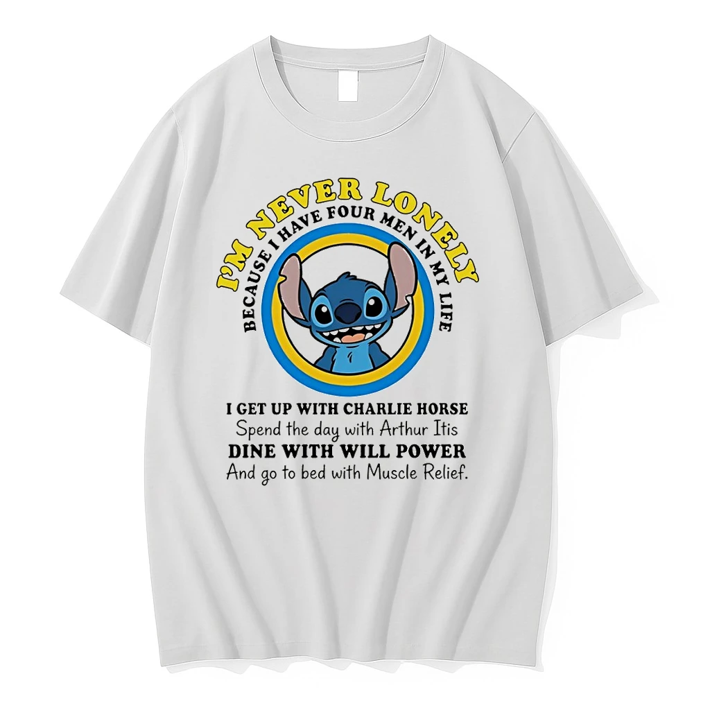 Stitch Im Never Lonely Because I Have Four Men In My Life I Get Up With Charlie Horse Shirts