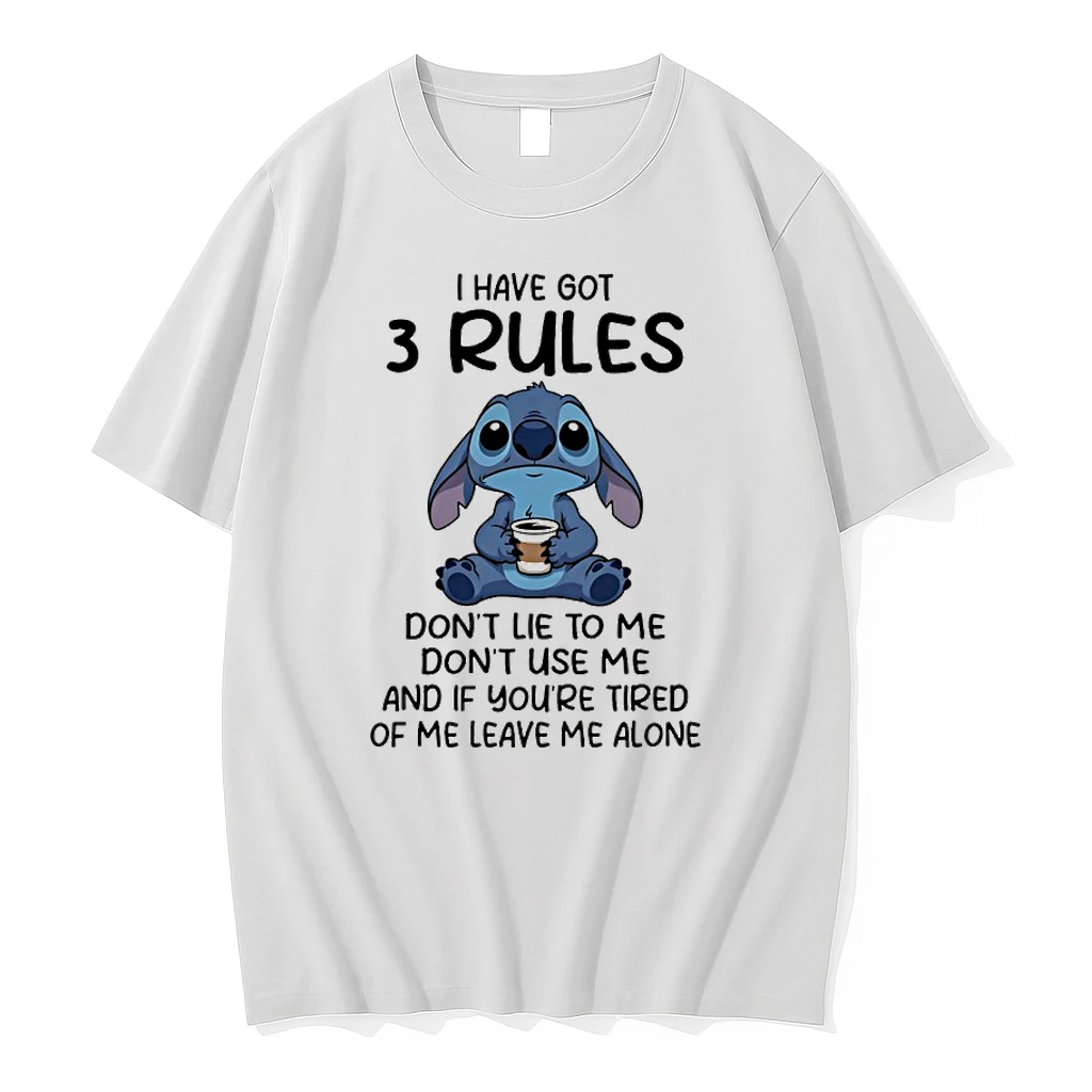 Stitch Coffee I Have A 3 Rules Dont Lie To Me Dont Use Me And If Youre Tired Of Me Leave Me Alone Shirts
