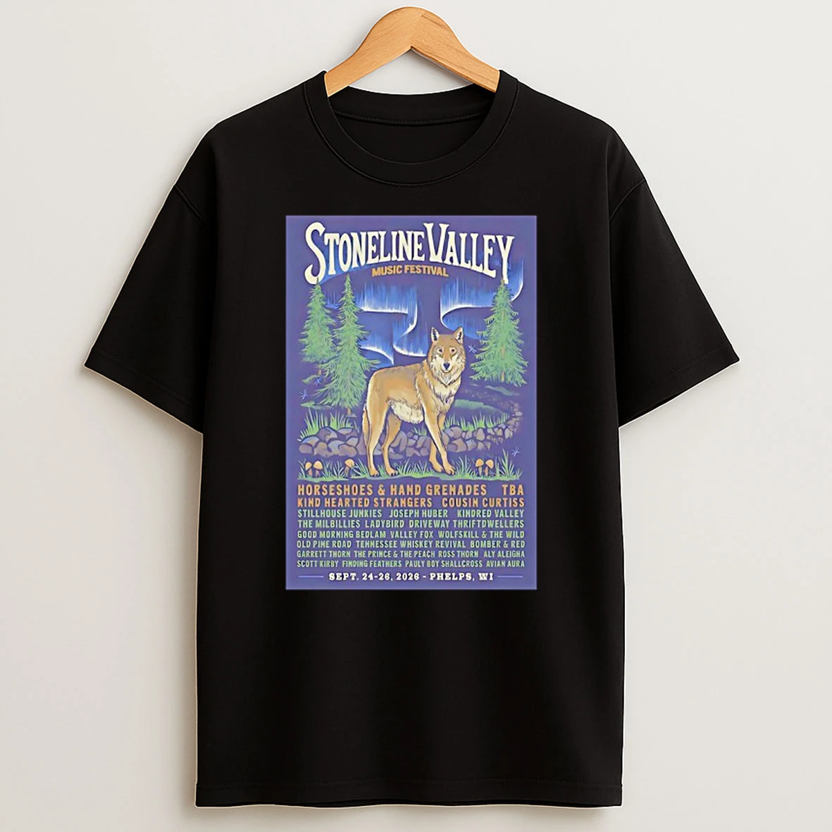 Stoneline Valley Music Festival Phelps Wisconsin 9 24 To 9 26 2026 Shirts