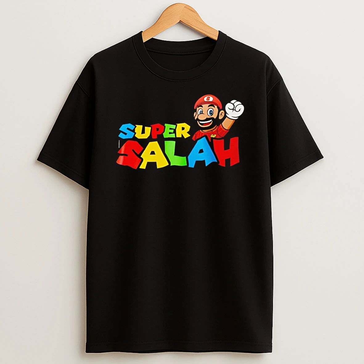 Super Salah Liverpool Fan Fun Mario Retro Gaming Parody Shirts
