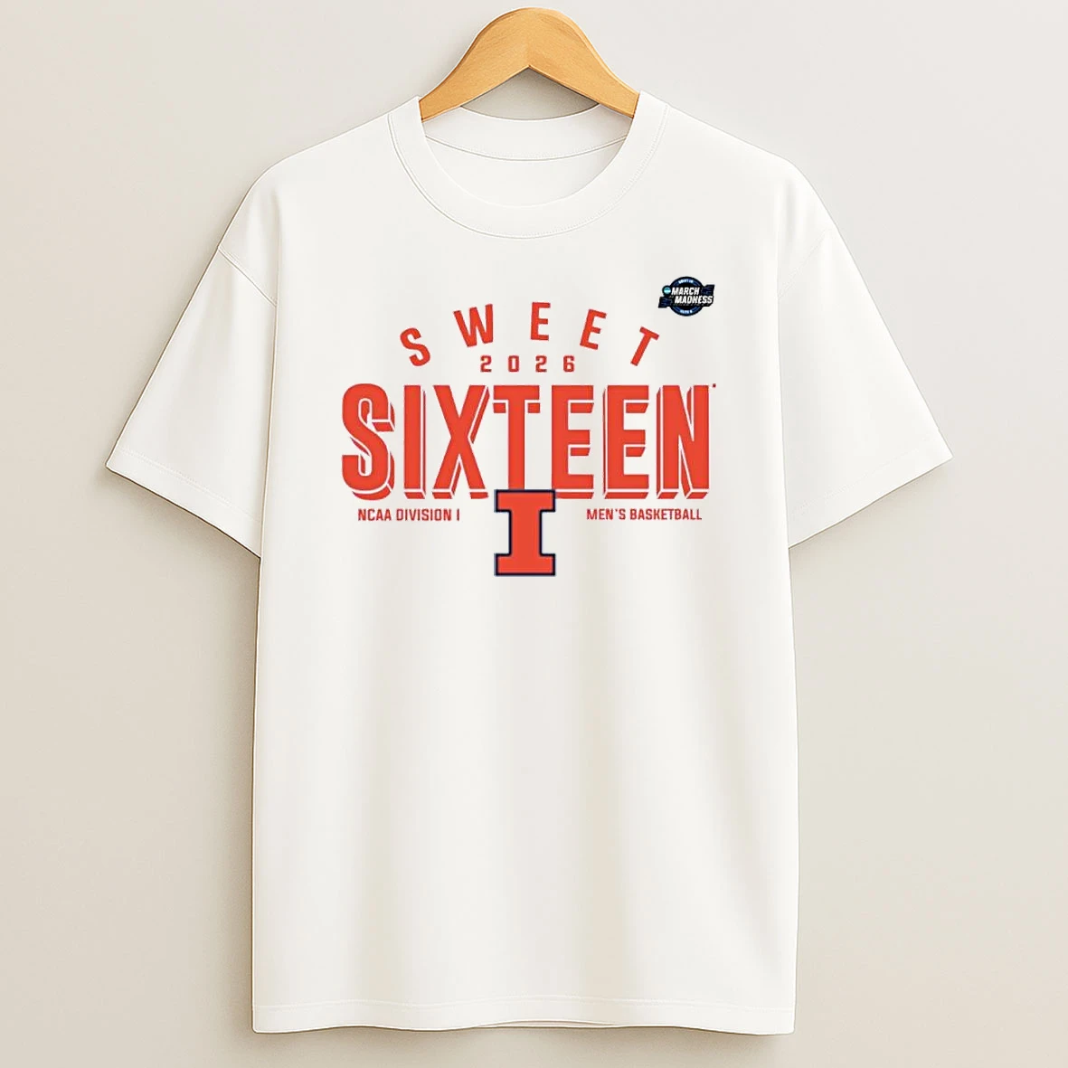 Sweet 16 Illinois Fighting Illini 2026 Ncaa Mens Basketball Shirts