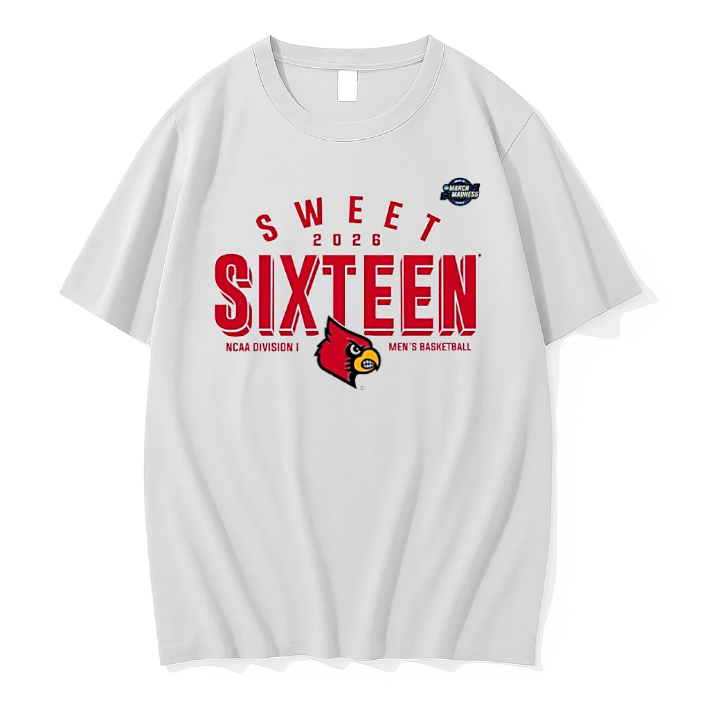 Sweet 16 Louisville Cardinals 2026 Ncaa Mens Basketball Shirts