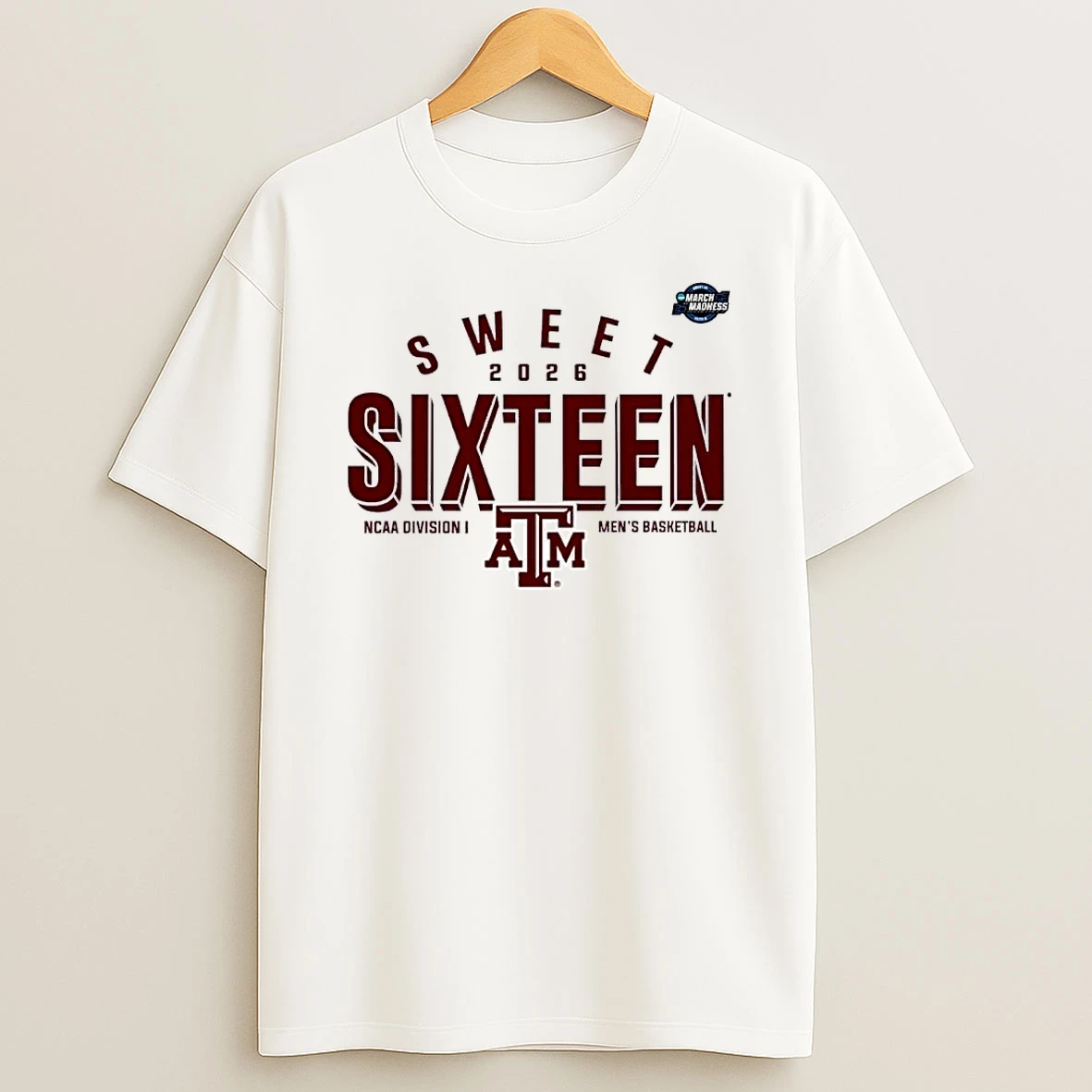 Sweet 16 Texas Am Aggies 2026 Ncaa Mens Basketball Shirts