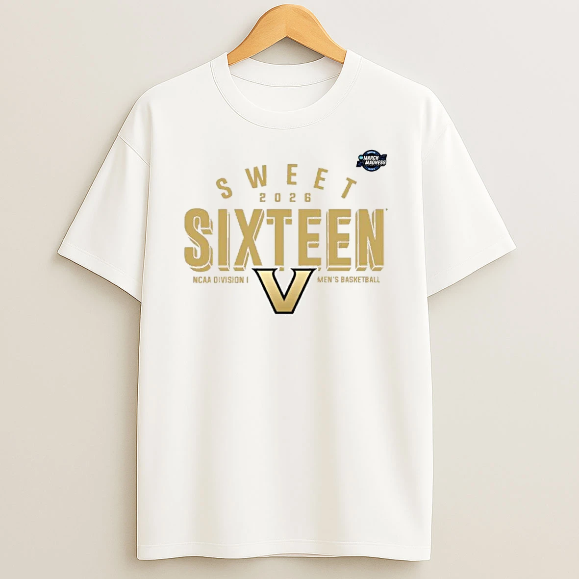 Sweet 16 Vanderbilt Commodores 2026 Ncaa Mens Basketball Shirts