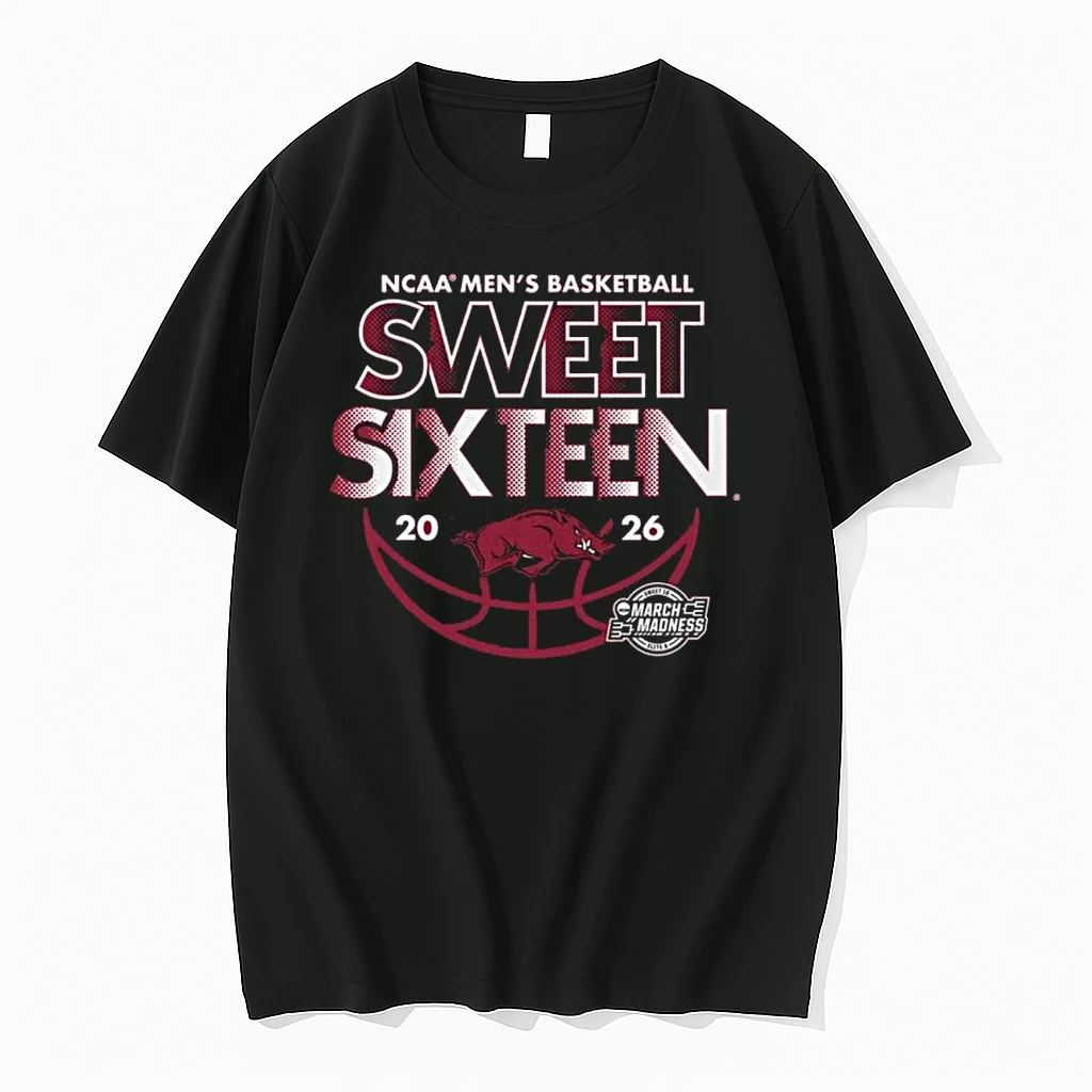 Sweet Sixteen 2026 Arkansas Ncaa Mens Basketball Shirts