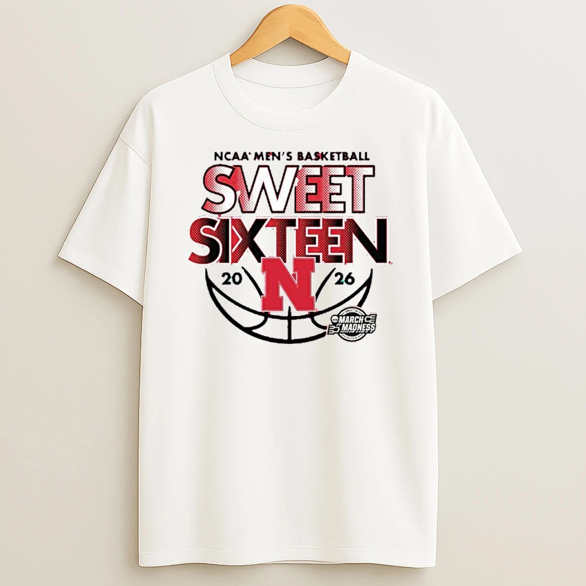 Sweet Sixteen 2026 Nebraska Mens Basketball Shirts